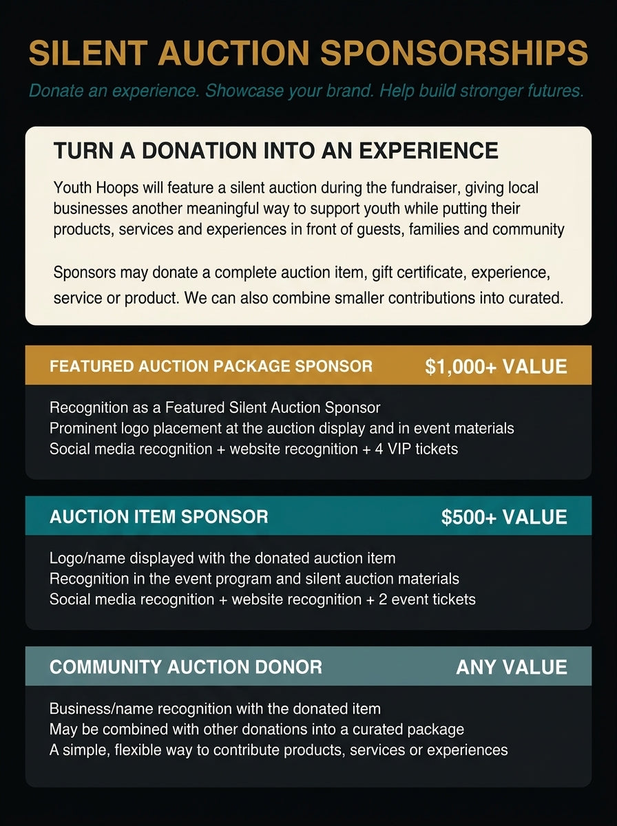 Silent Auction Sponsors (Tiered)